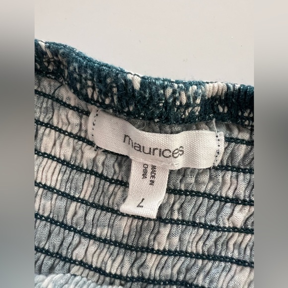 Maurice’s Floral Smocked Halter Neck Peplum Tank Top Size L - Picture 8 of 13